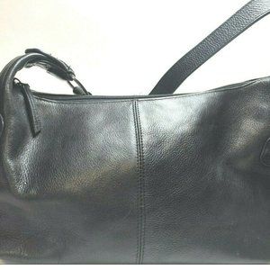 MILLENI black Genuine Italian leather shoulder handbag